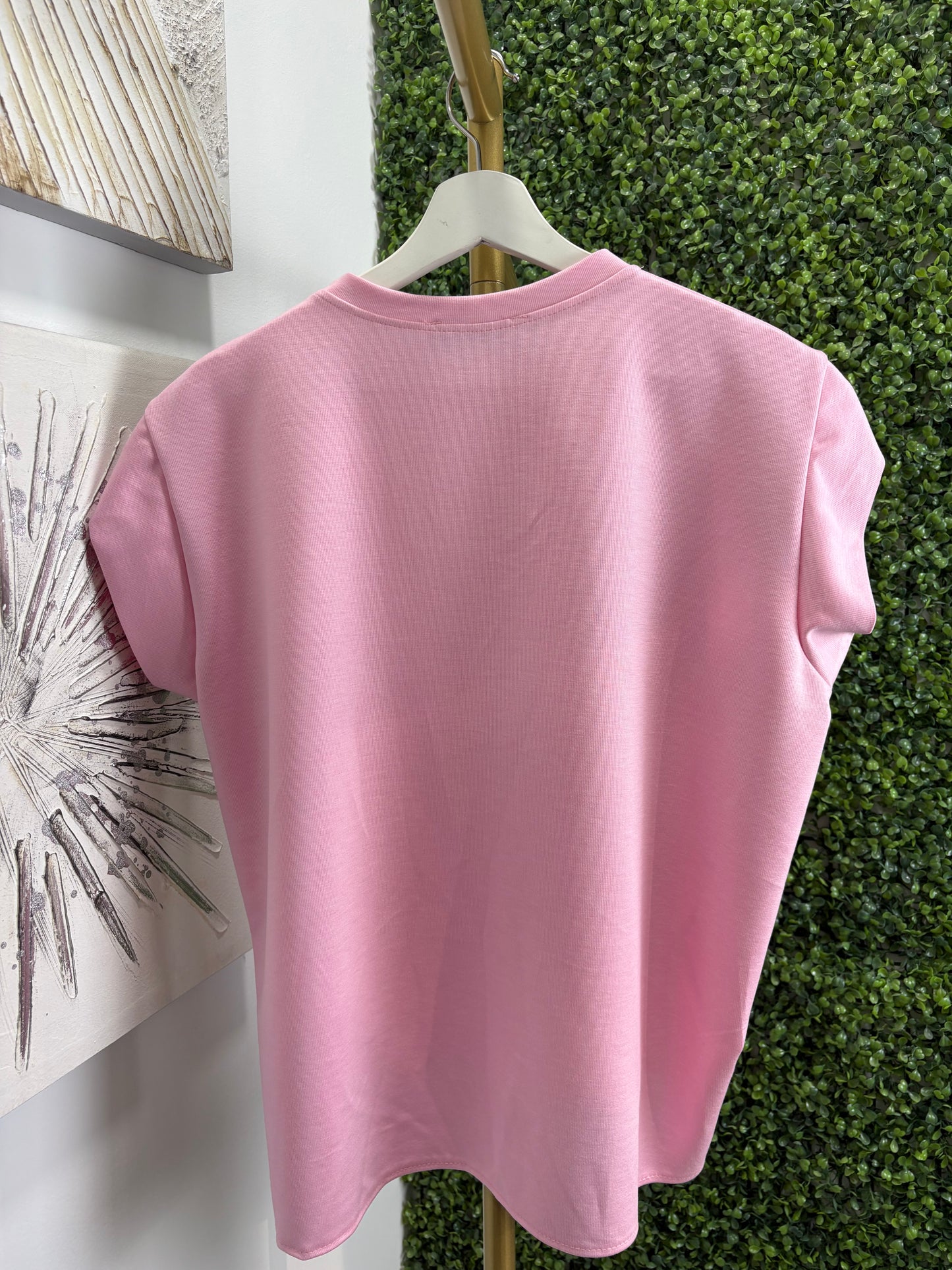 Camiseta corazón rosa
