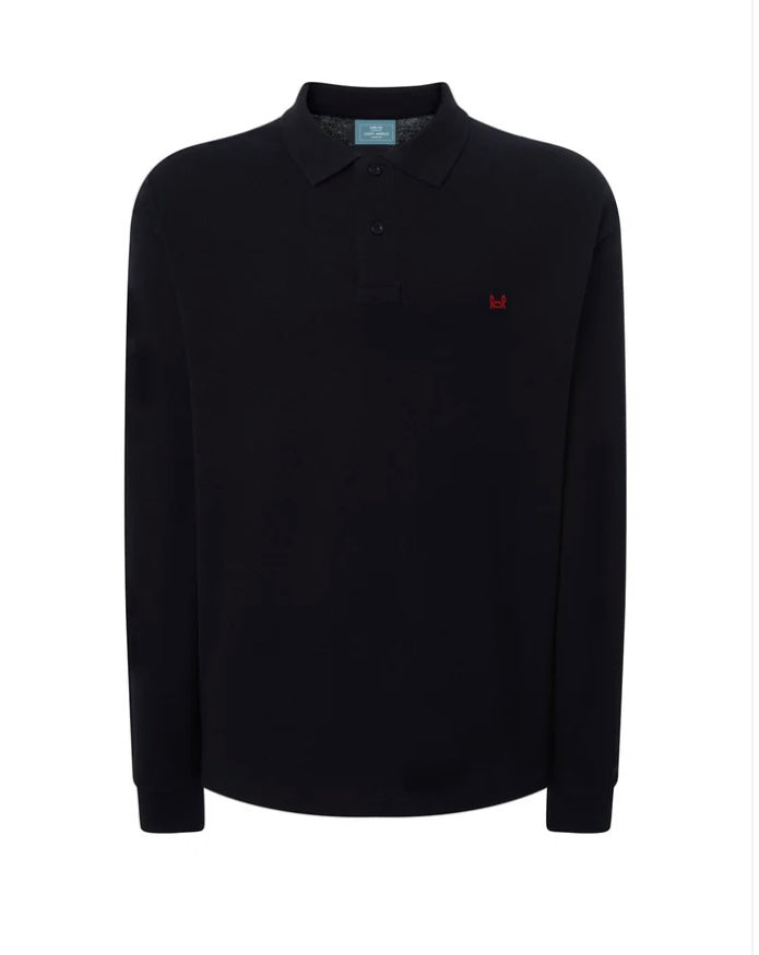 POLO MANGA LARGA NEGRO Custi&Mikelo