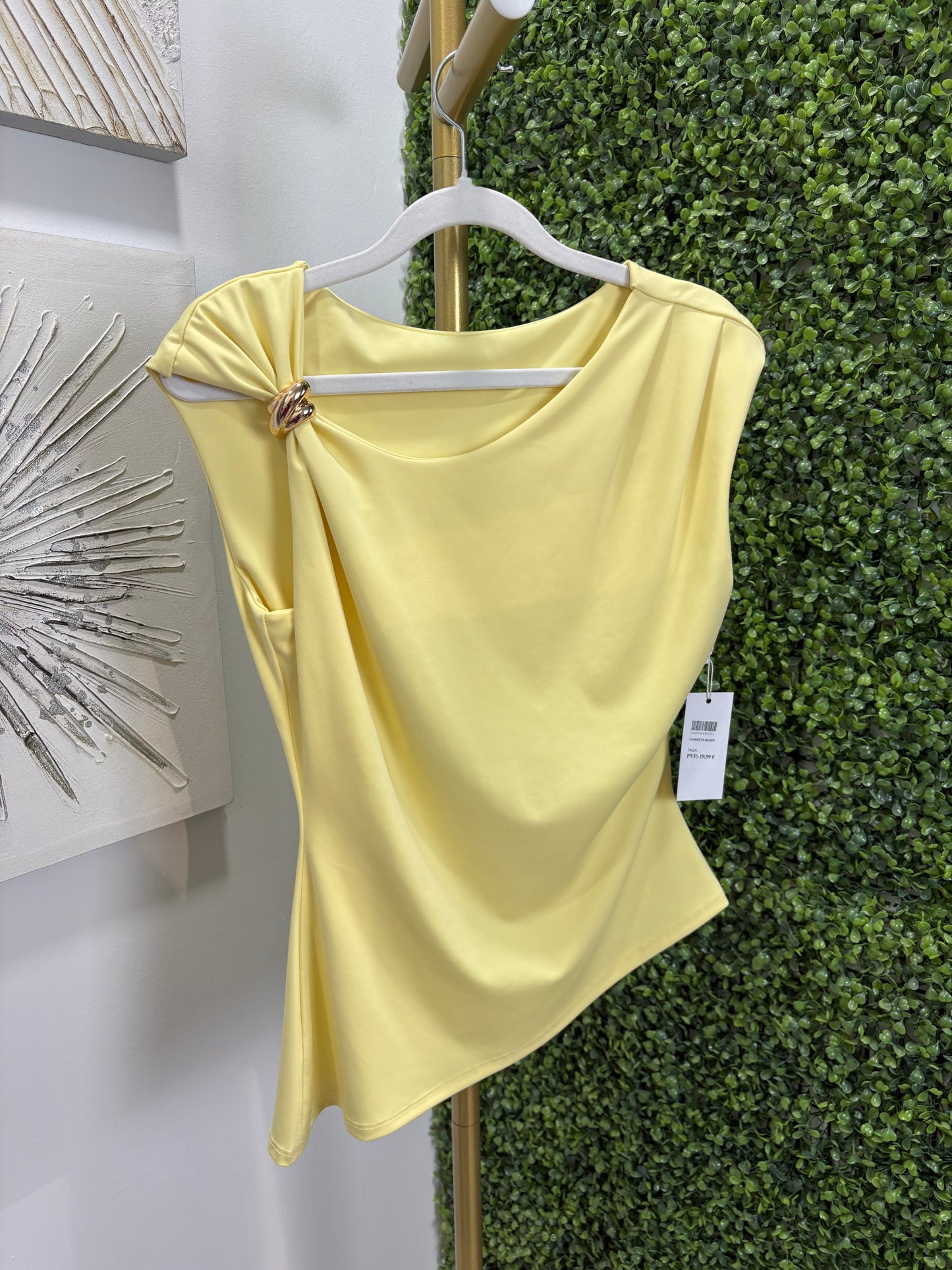 Top Voral amarillo mantequilla