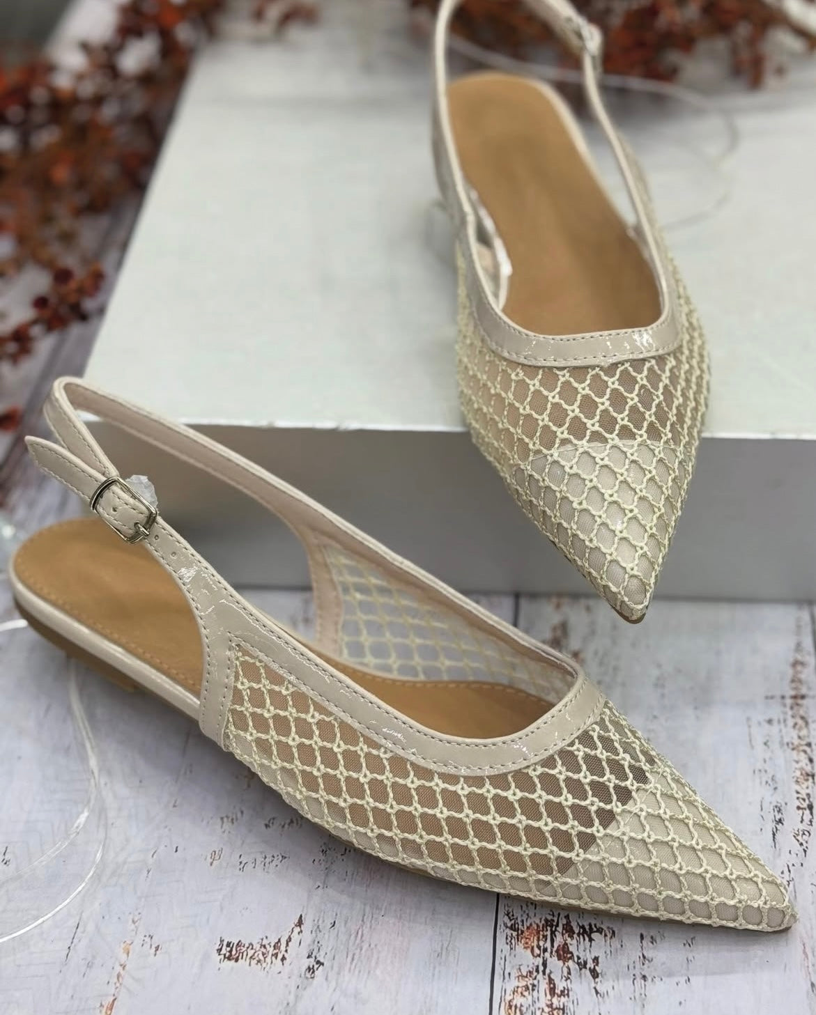 Zapato plano beig