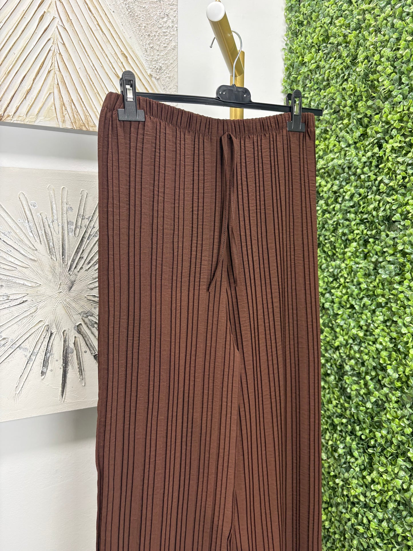 Pantalón ancho Andrea marrón chocolate