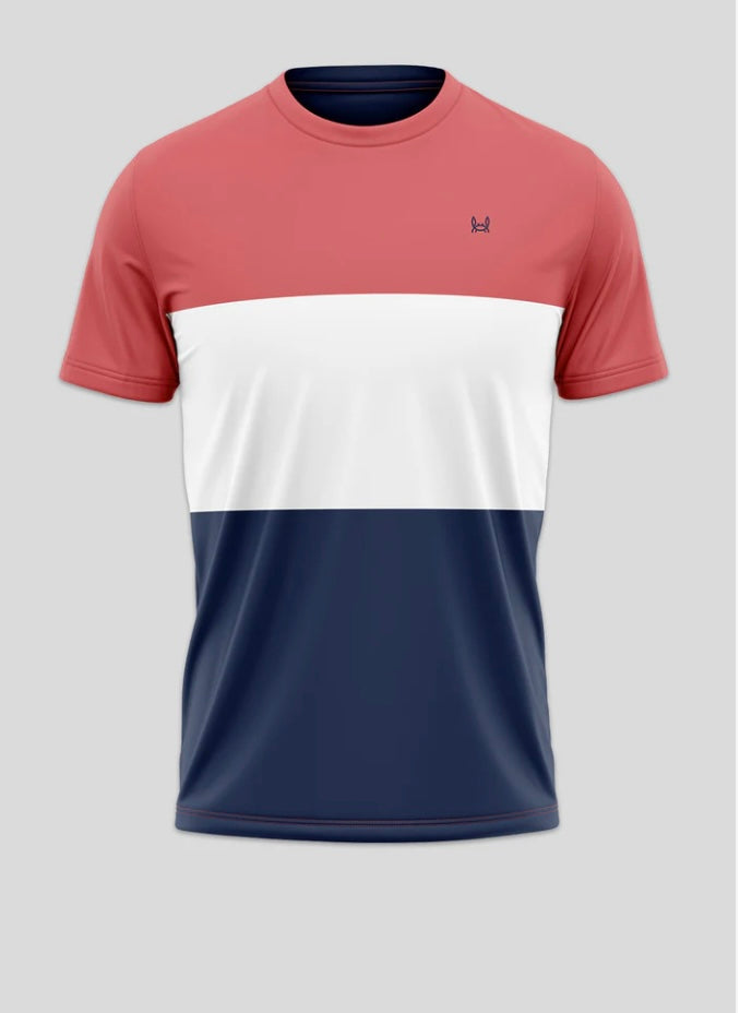 Camiseta Custi Mikelo hombre tricolor cereza