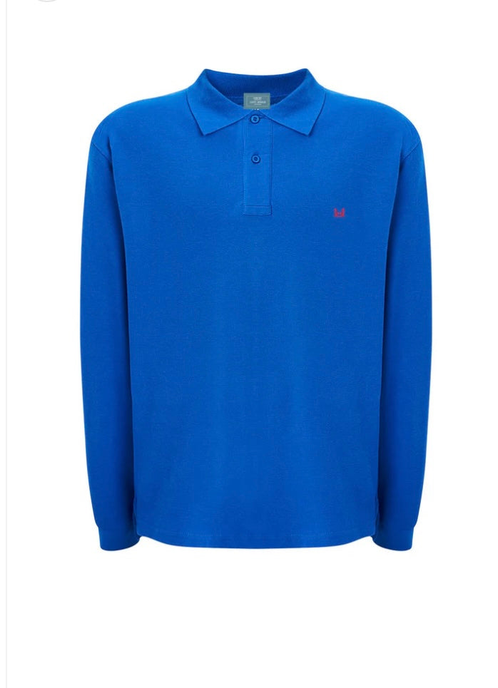 POLO MANGA LARGA AZUL TINTA Custi&Mikelo