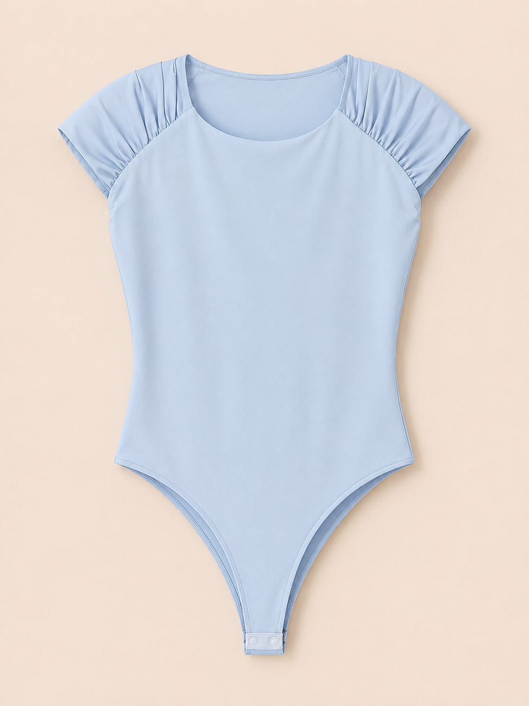 Body azul cielo con mangas fruncidas – Trapio
