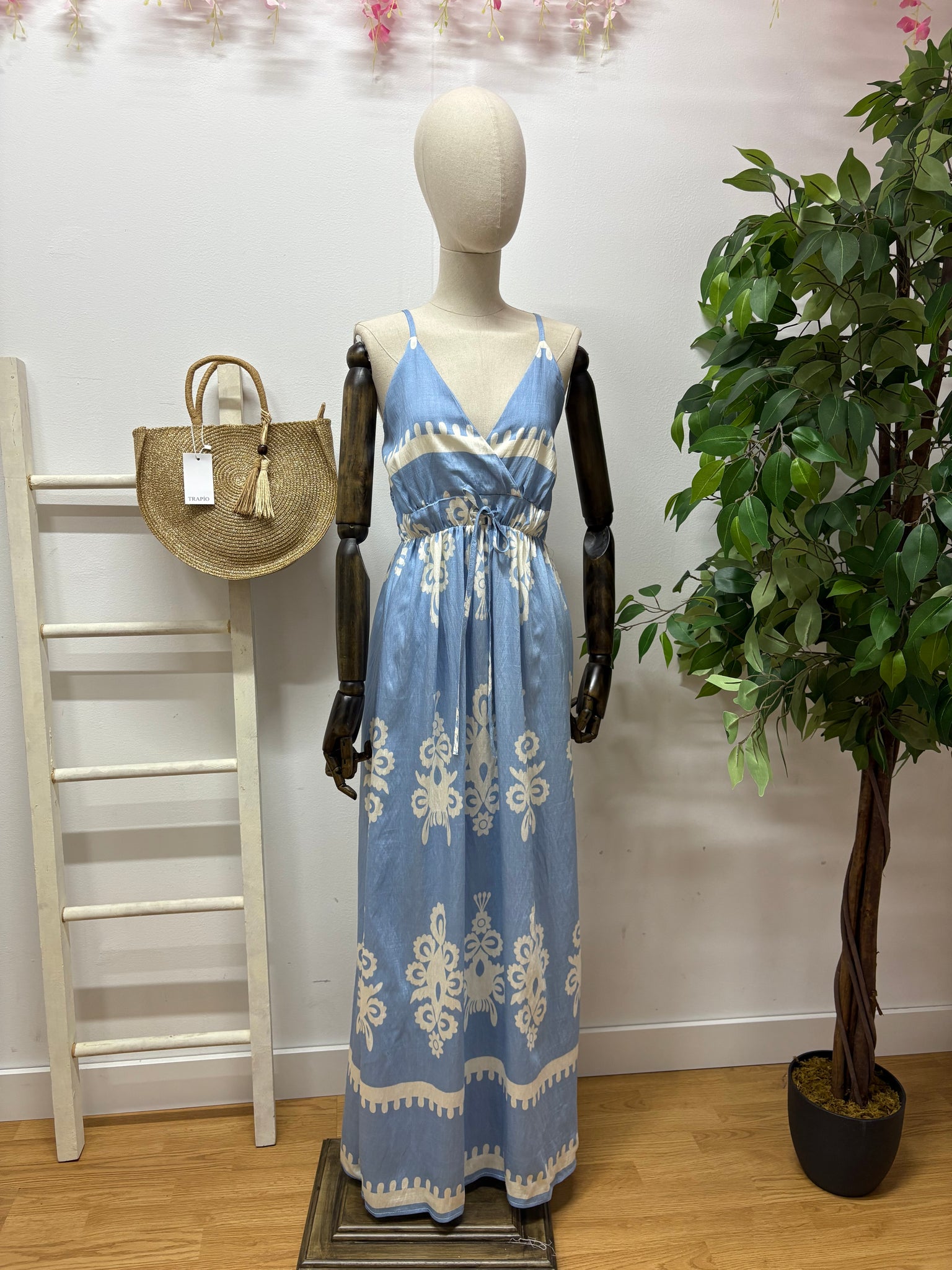 Vestido Dunia celeste