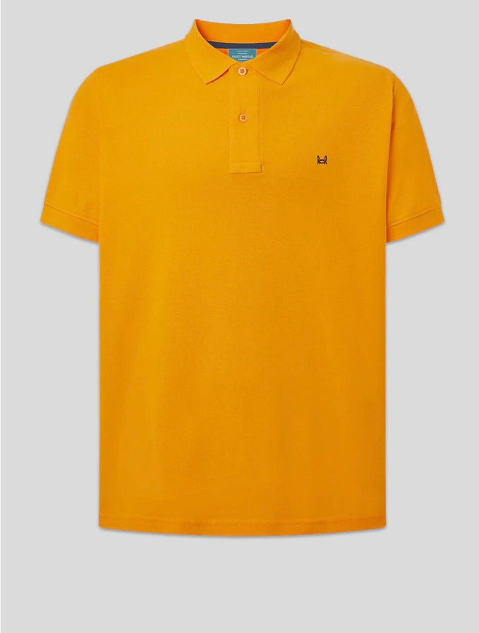 Polo básico Custi Mikelo mostaza 100 % algodón polo hombre