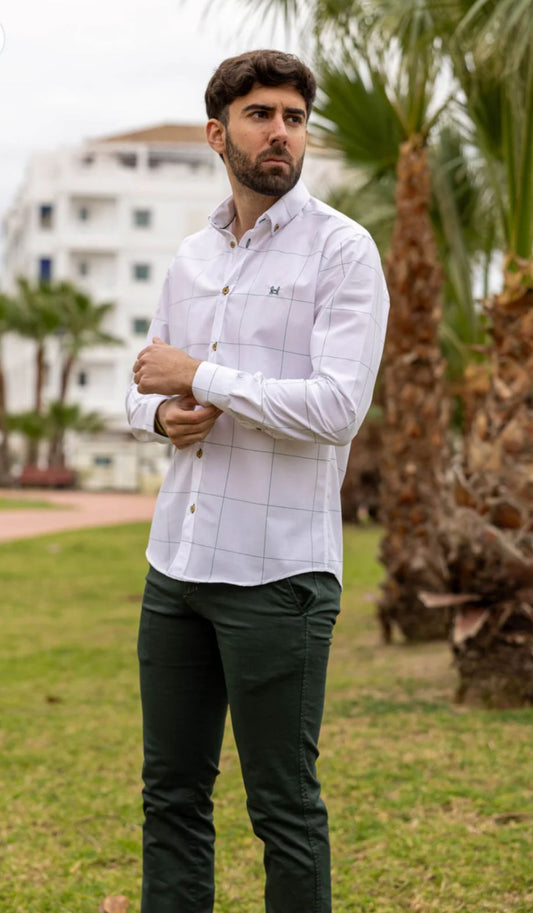 Camisa hombre modelo Soria verde Custi Mikelo