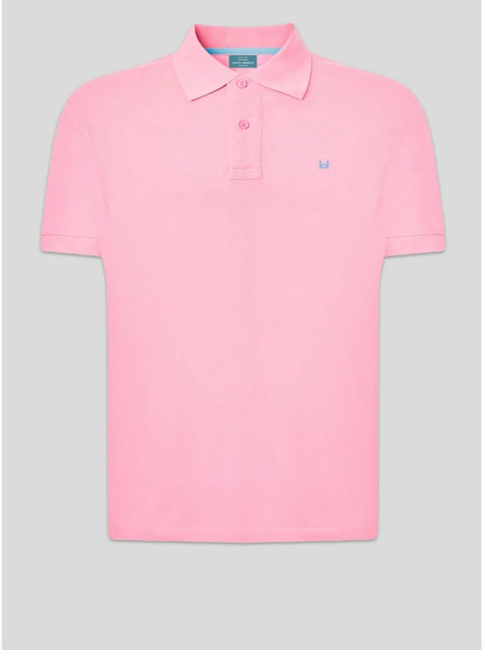 Polo básico Custi Mikelo rosa bebé 100 % algodón polo hombre