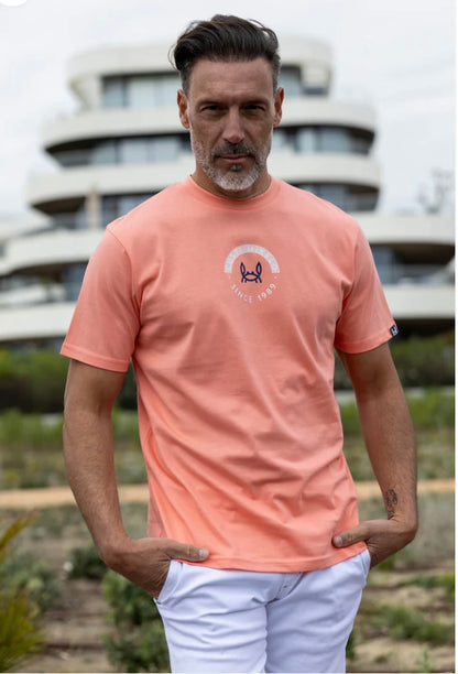 Camiseta Custi Mikelo hombre Coral escudo