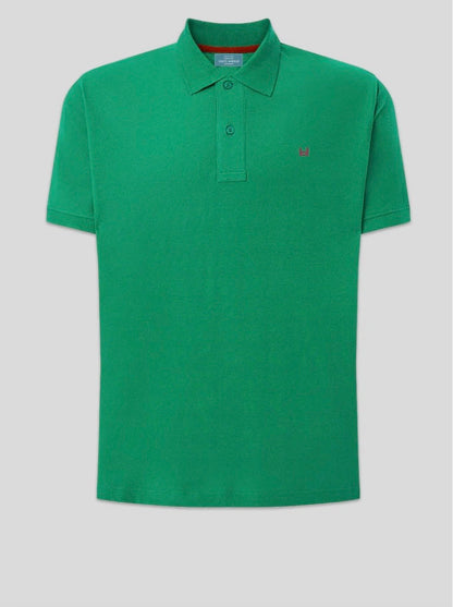 Polo básico Custi Mikelo verde billar 100 % algodón polo hombre