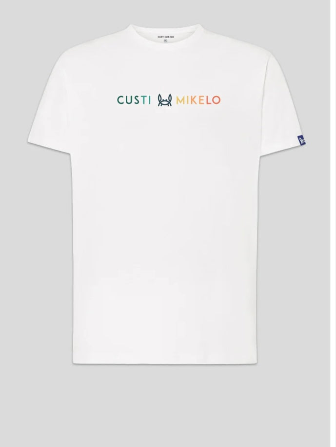 Camiseta CustiMikelo beig logo