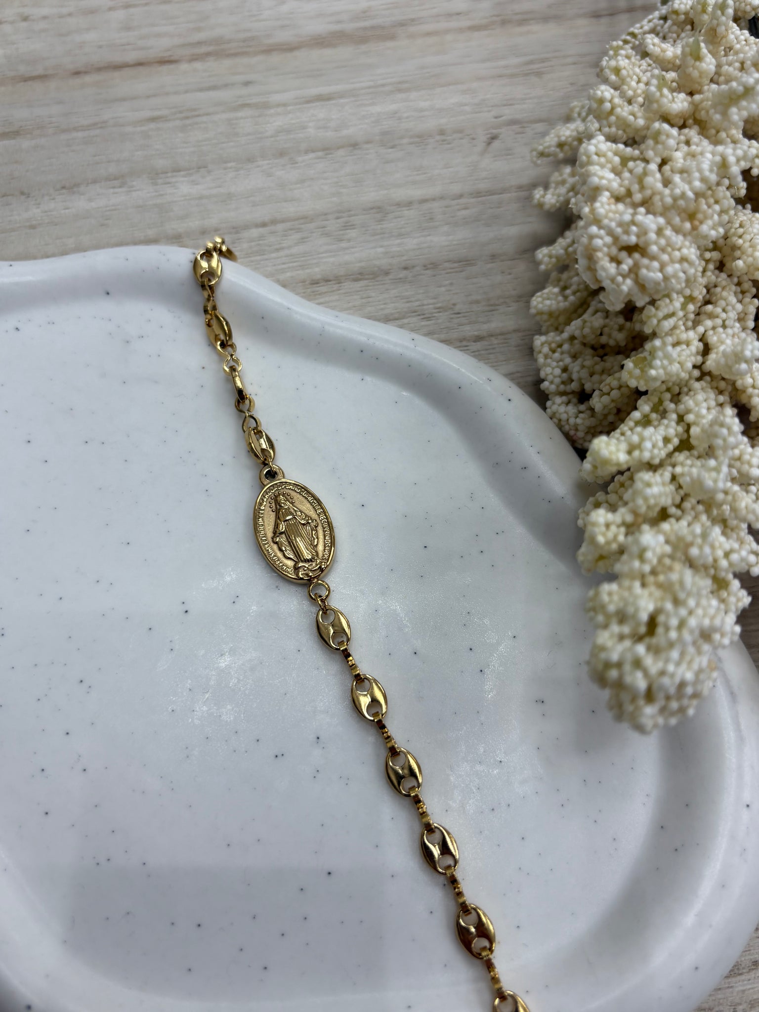 Pulsera Virgen Milagrosa Trapío – Acero inoxidable