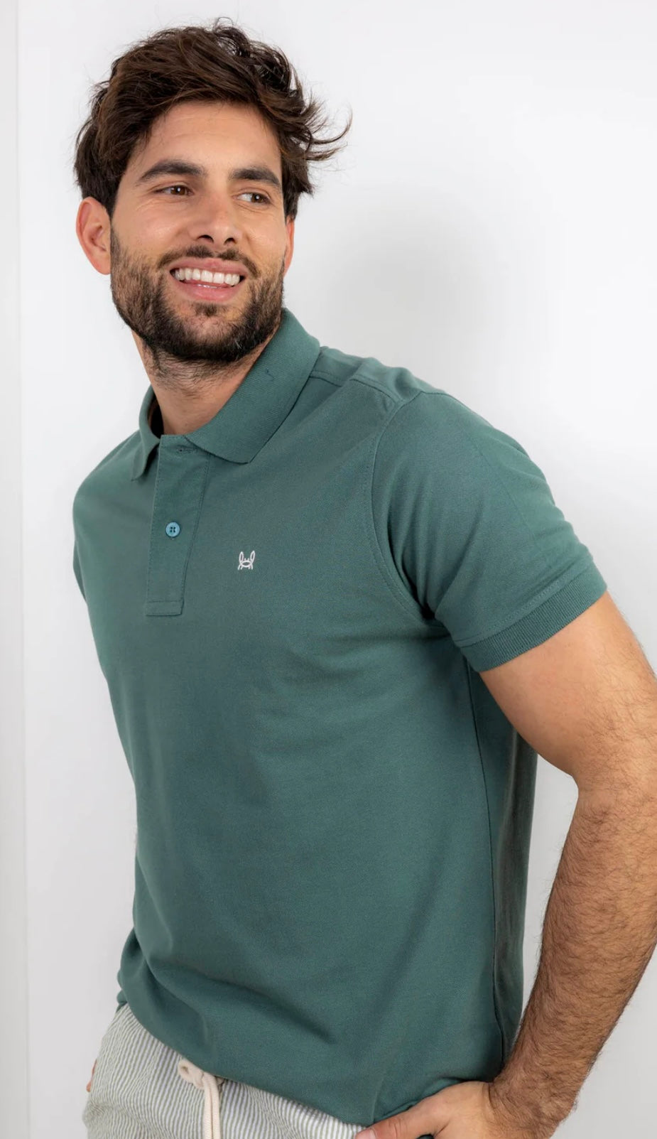 Polo básico Custi Mikelo verde medio