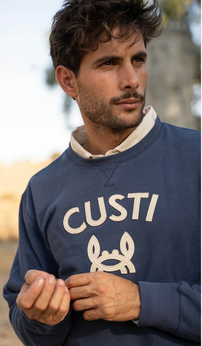 Sudadera hombre azul Custi