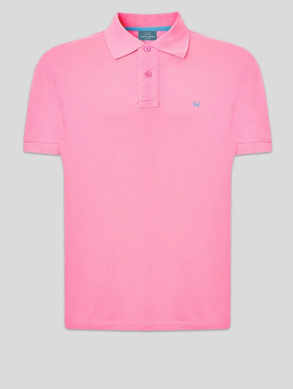 Polo básico Custi Mikelo rosa chicle 100 % algodón polo hombre