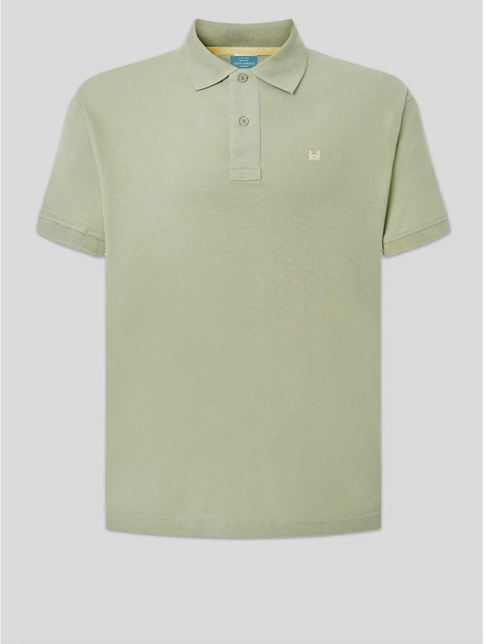 Polo básico Custi Mikelo verde oliva 100 % algodón