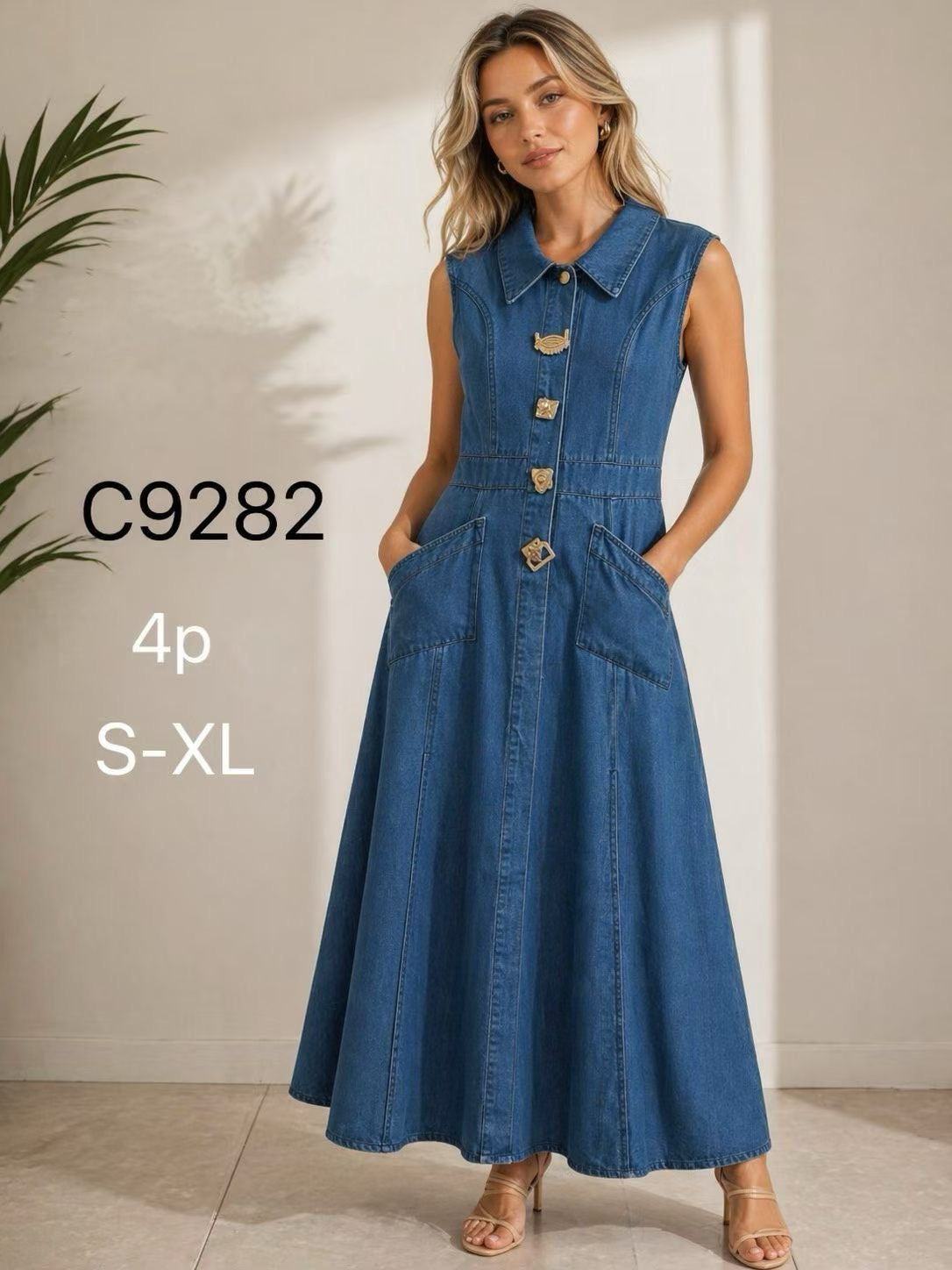 Vestido vaquero botones
