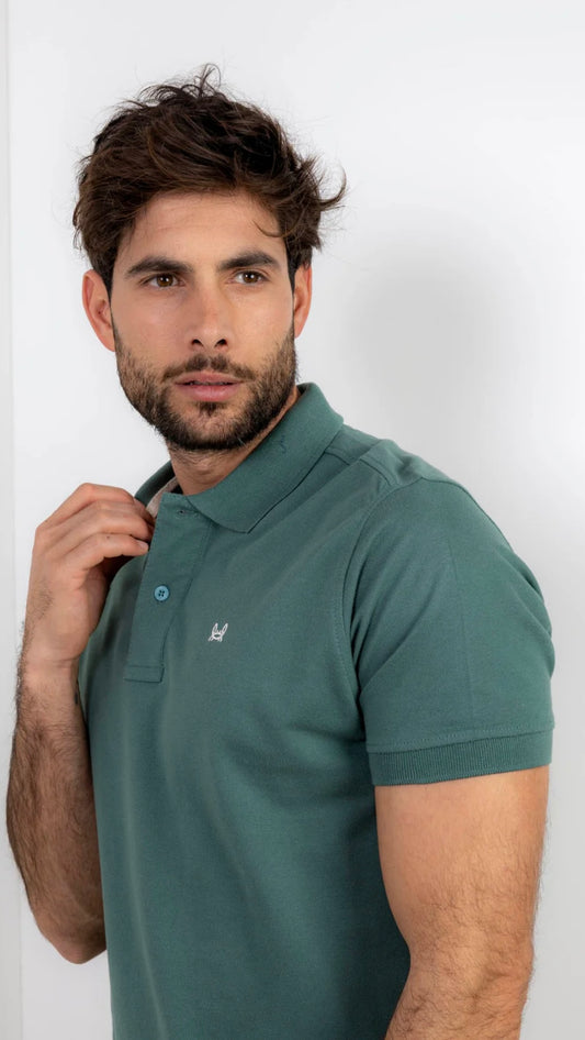 Polo básico Custi Mikelo verde medio