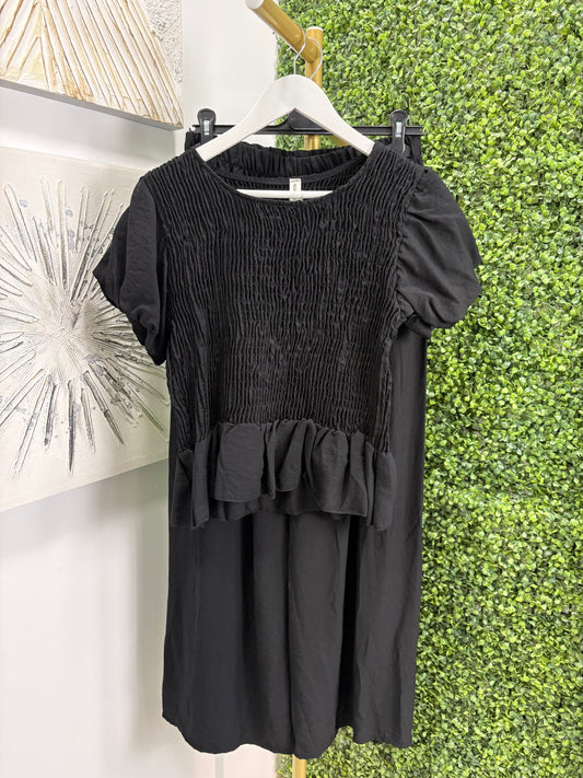Conjunto blusa y pantalón María negro