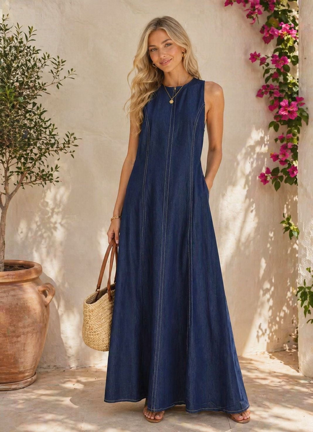 Vestido  Emis largo vaquero fino