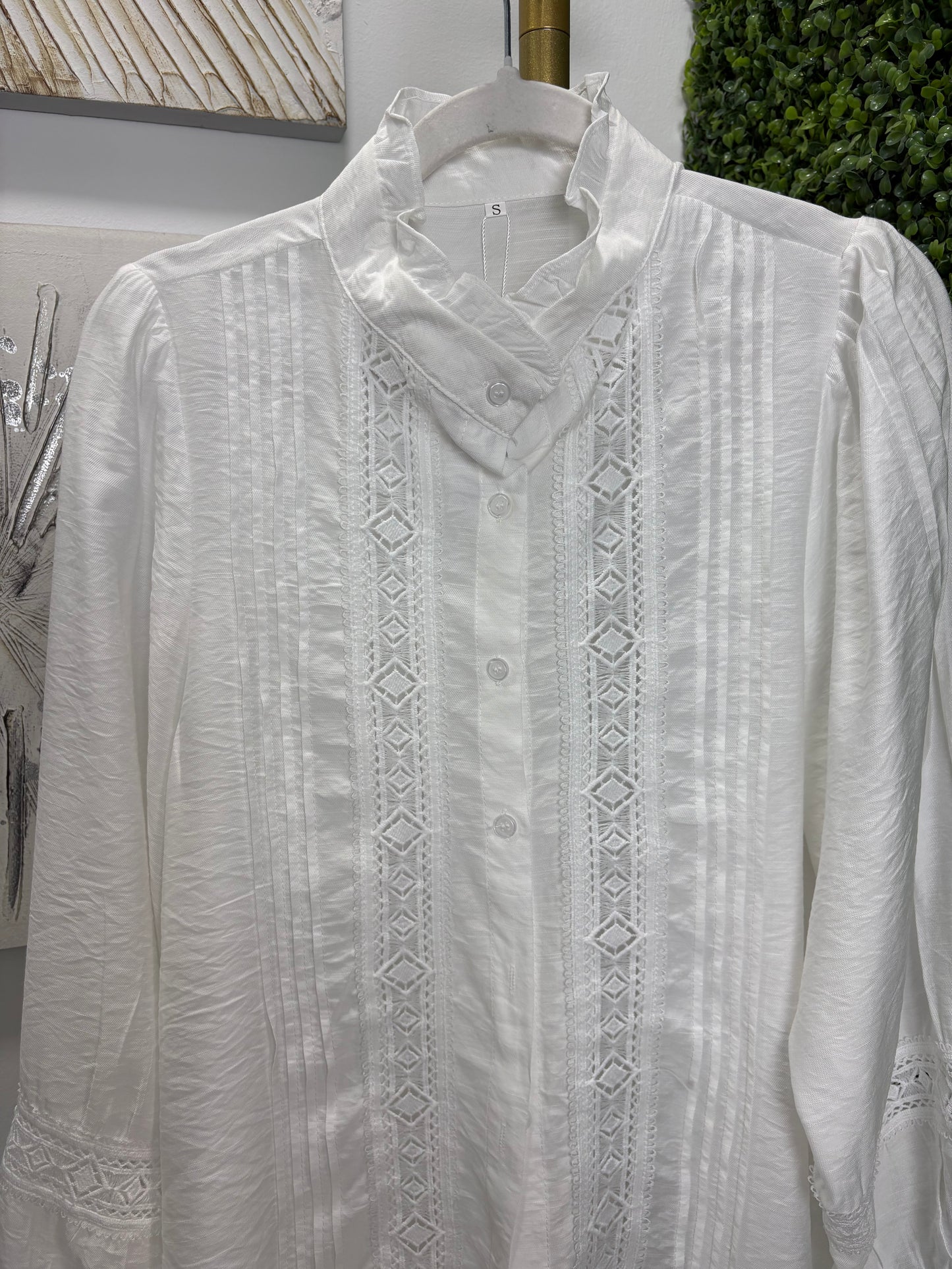 Camisa mujer Entredos blanca