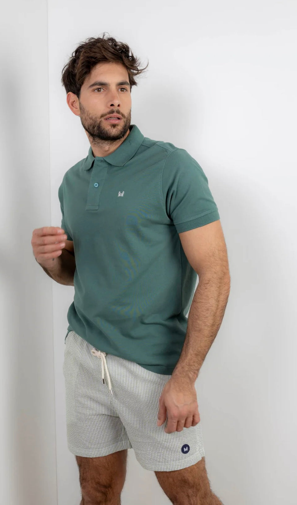 Polo básico Custi Mikelo verde medio