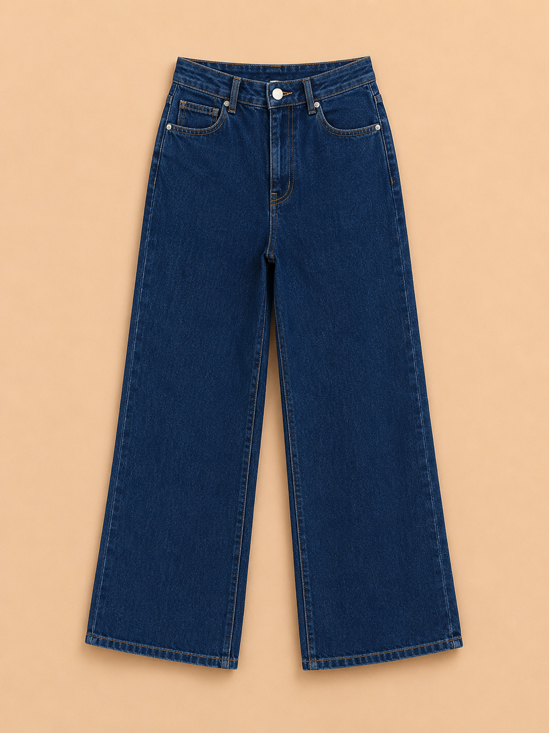 Jeans Azul Oscuro de Pierna Ancha Trapio