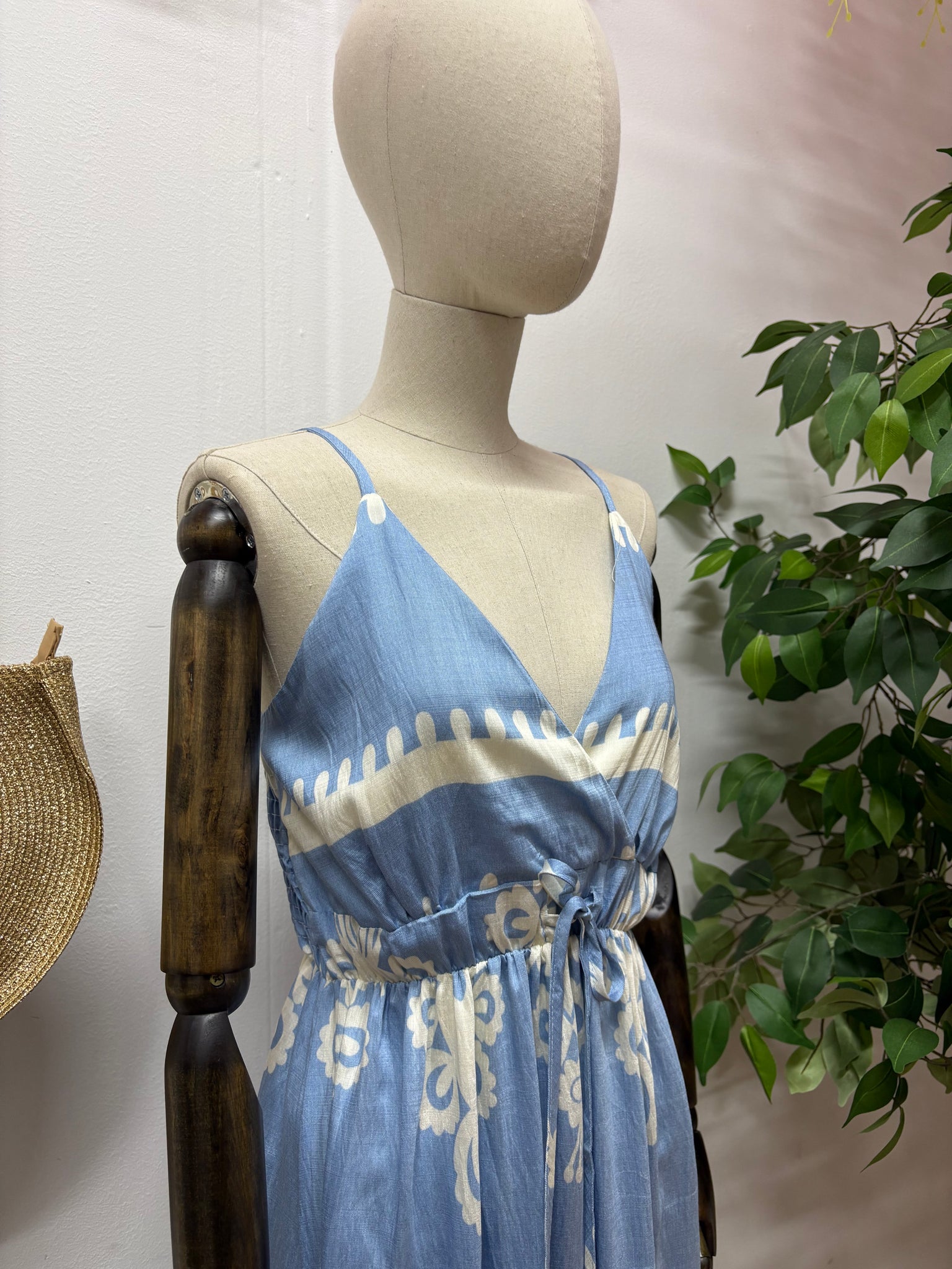 Vestido Dunia celeste