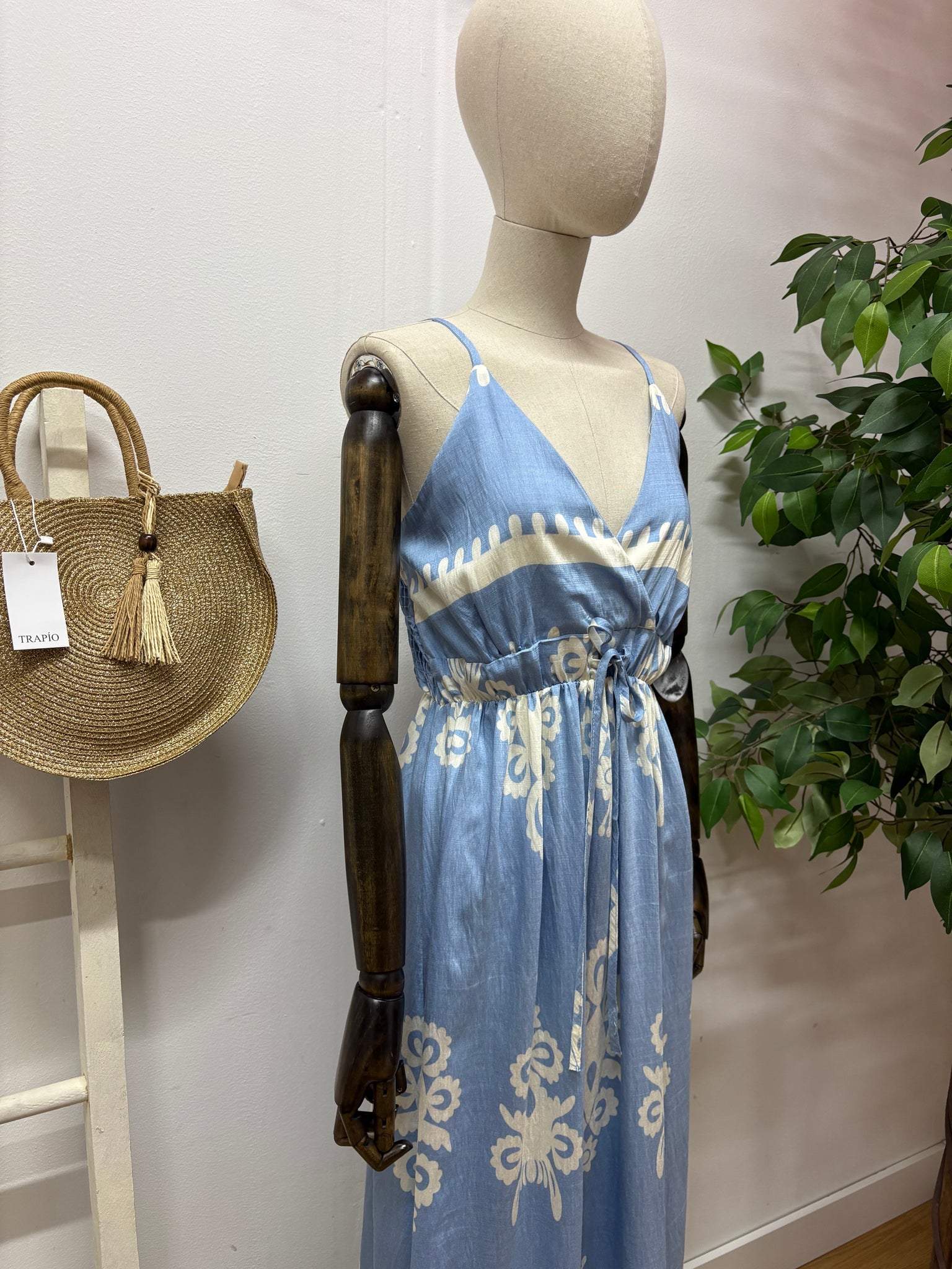 Vestido Dunia celeste