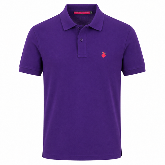 Polo Hombre Morado Cardenal Bordado – Capotillo Hispánico
