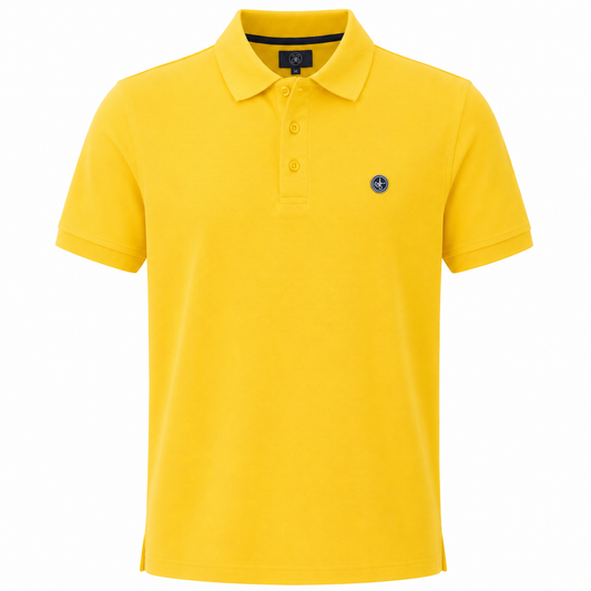 Polo Hombre Amarillo Bordado