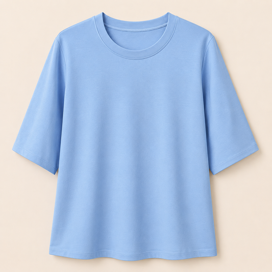 Camiseta Básica Celeste Trapio